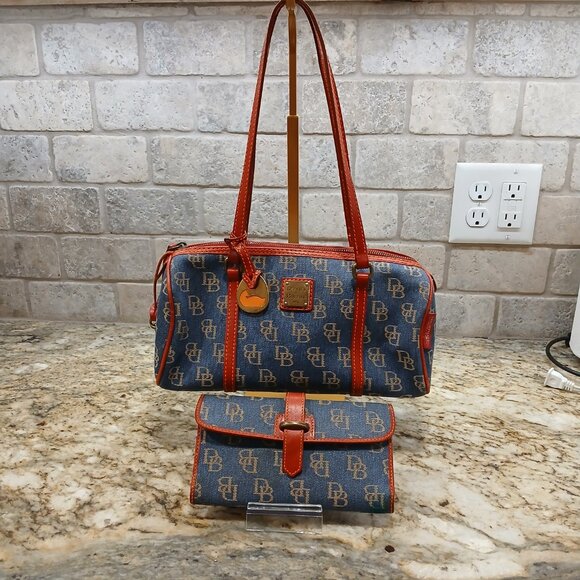 Dooney & Bourke Signature Monogram Satchel and Wallet Set - Picture 2 of 16